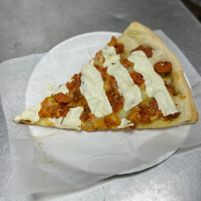Bruchetta Pizza Slice.